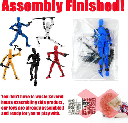 Titan13 Action Figure, Lucky Robot 13 Action Figure,3D Printed Multi-Jointed Movable Action Figures,Dummy Robot 13 Figure Creative Gifts for Kids Adults(White)