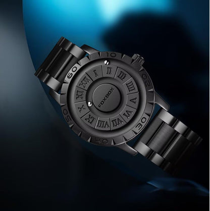Men'S Watch Magnetic Floating Ball Pointer Roman Numerals Quartz Watches