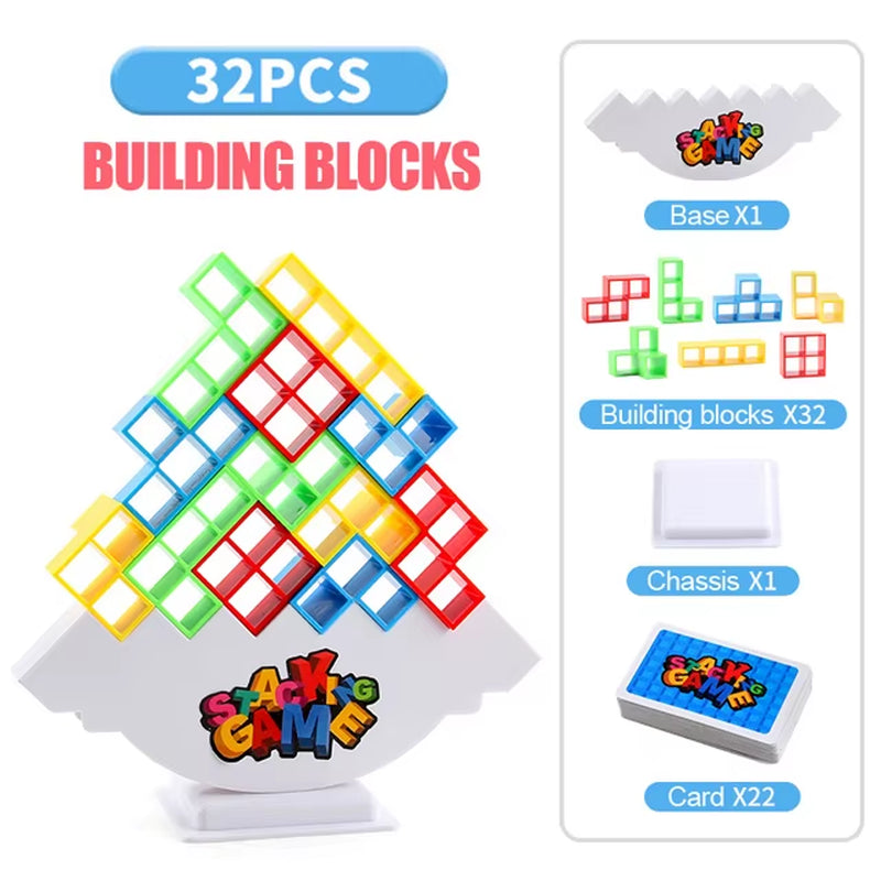Puzzle Toy Tower Fun Balance Stacking Building Block Brick Board Game for Kids Adults Friends Team Dorm Family Night Party Games
