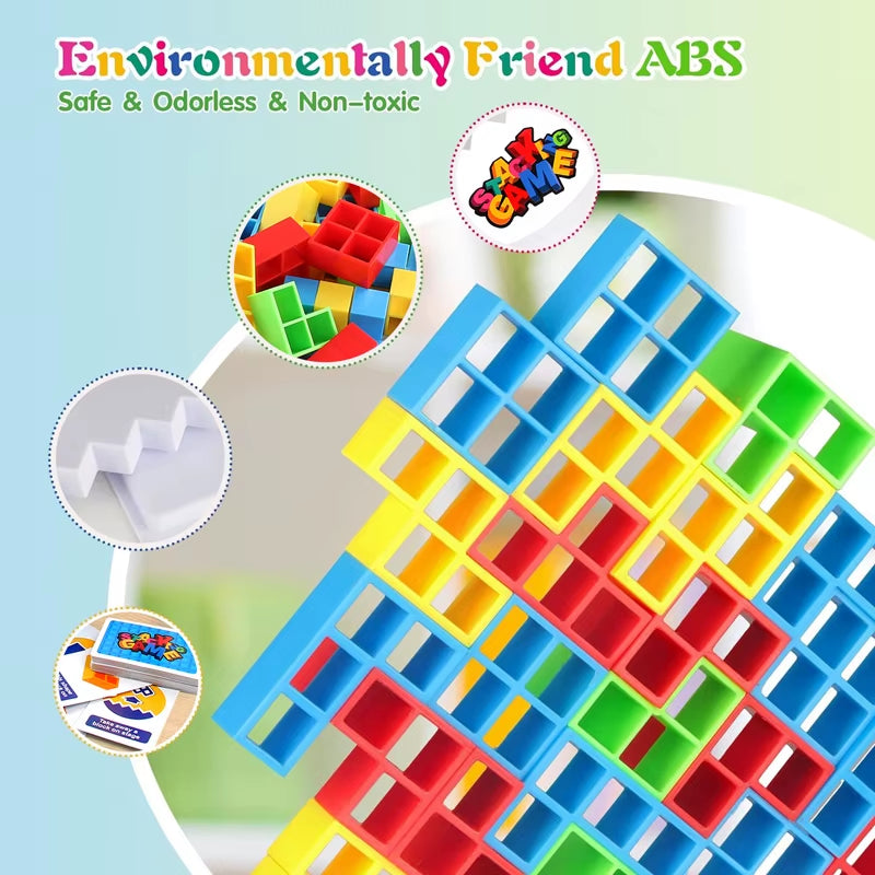 Puzzle Toy Tower Fun Balance Stacking Building Block Brick Board Game for Kids Adults Friends Team Dorm Family Night Party Games